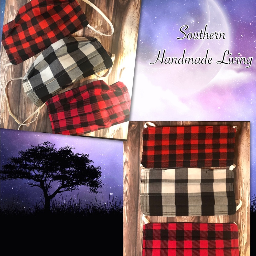 Buffalo plaid face masks #458/#52